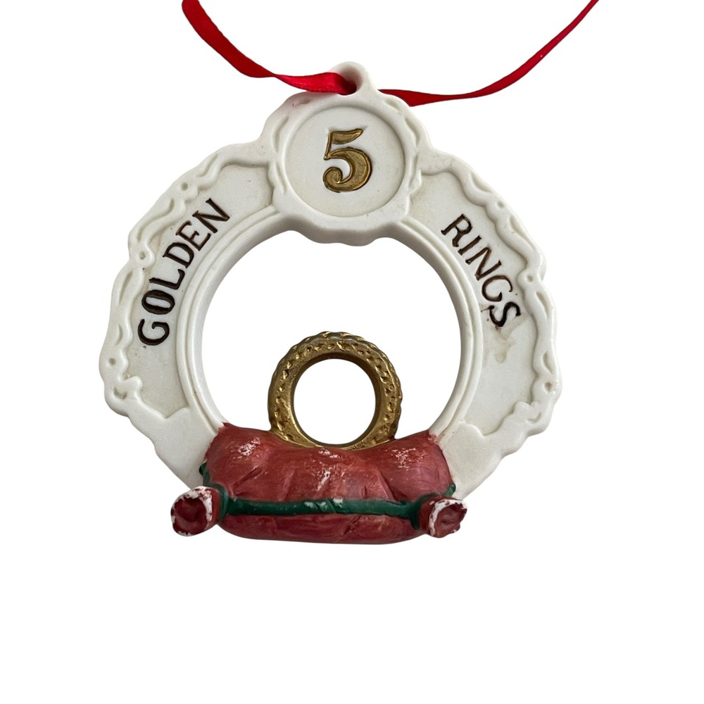 VTG‎ 1992 Mercuries USA Christmas Ornament -5 Golden Rings 12 Days of Christmas